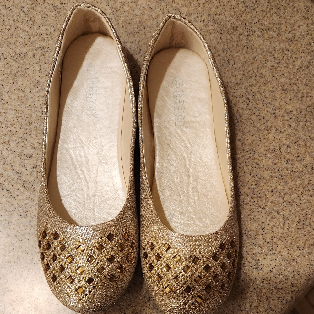 Team Ballet Flats Gold